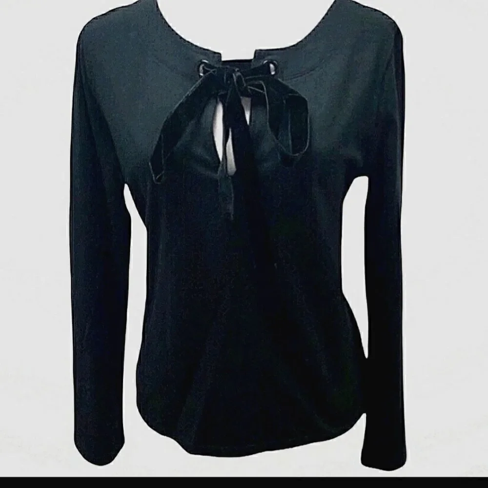 NWT J CREW  Velvet Tie Top